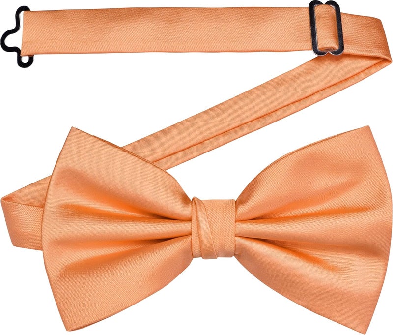 Branduce Mens Solid Color Adjustable Pre-tied Bow Tie for Men Party Wedding - Image 3
